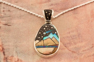 Treasures Of The Southwest: Calvin Begay Night Sky Sterling Silver ...